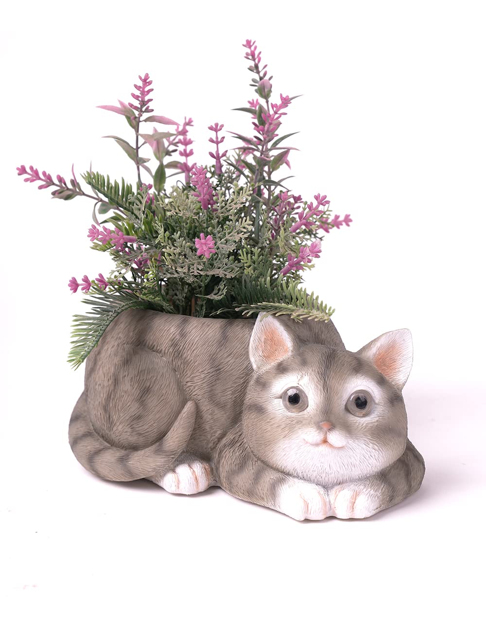 HAUCOZE Rabbit Statue Planter Succulent Pot Modern Animal Sculpture Home Decor Gift for Bookshelf Garden 8.7 Inch