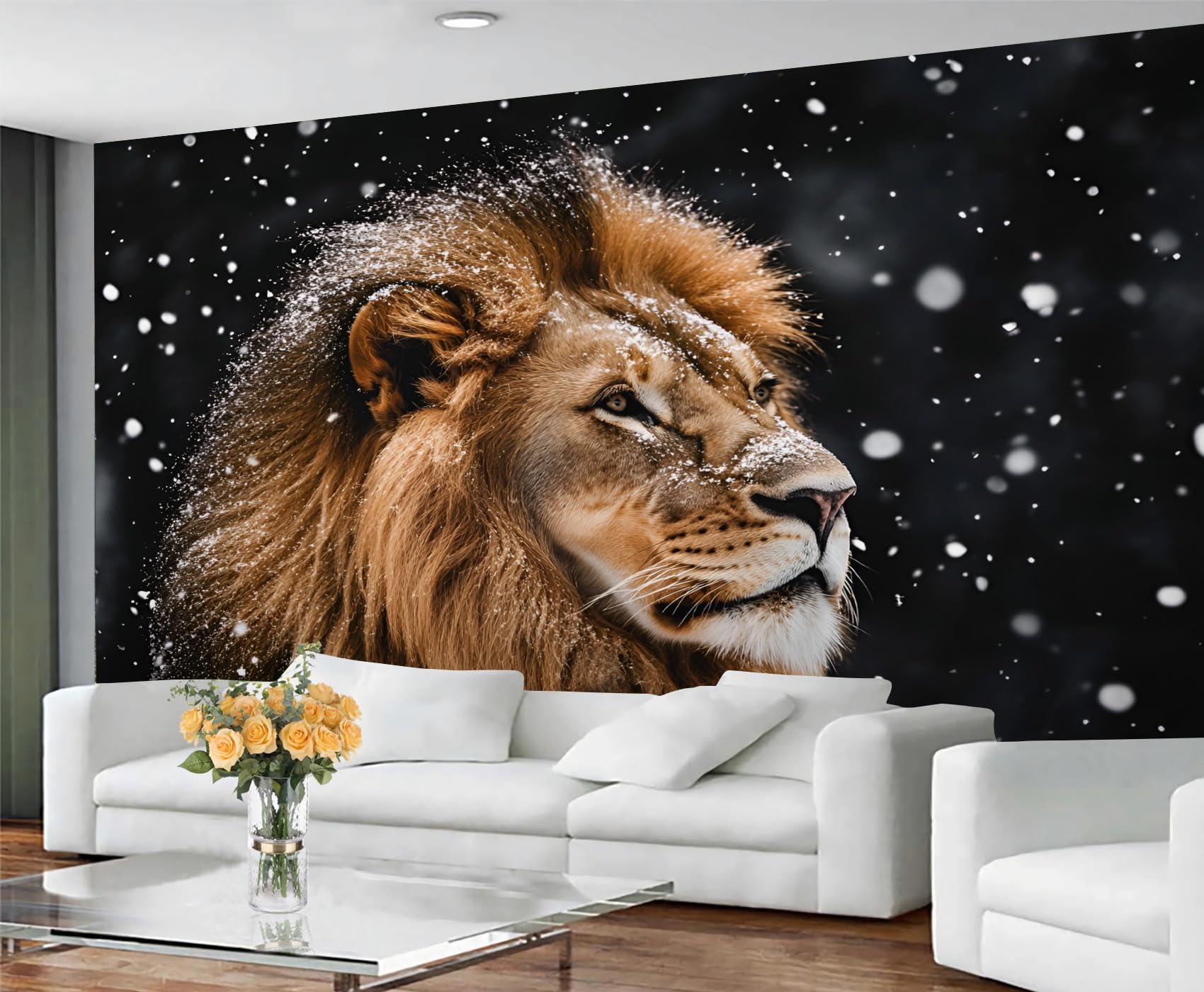 Colorful Wood Grain Wall Mural - Distressed Murals, Wooden Stripes Large Wall Murals for Living Room, Wood Grain Mural - 197" x 118.2" (Not Peel n' Stick)