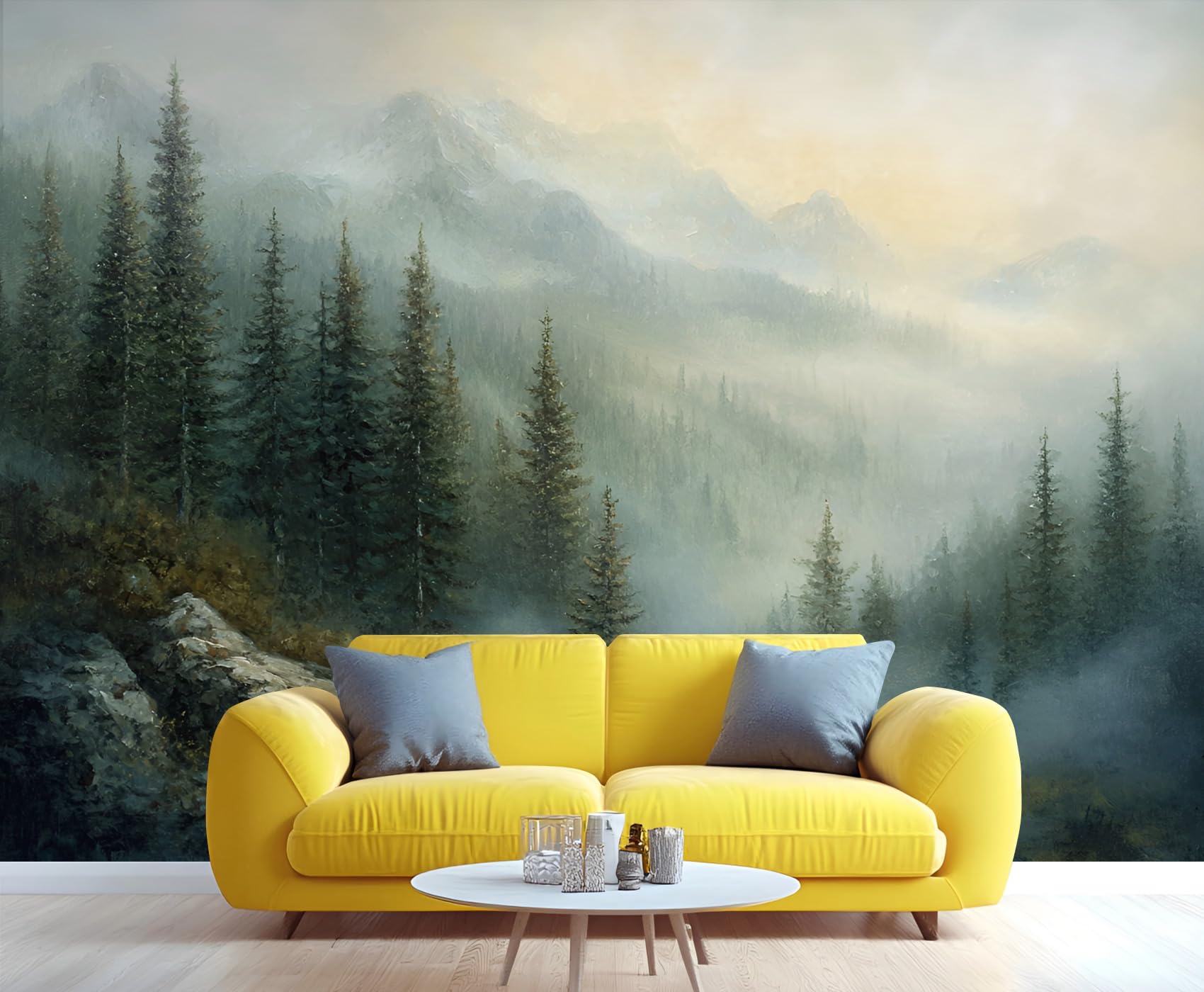 Wooden Board Plank Wall Mural Bedroom - 98" x 69" Murals, Distressed Wallpaper for Living Room, Wooden Board 3D Wall Murals, Vintage Mural Wallpaper (Not Peel and Stick)