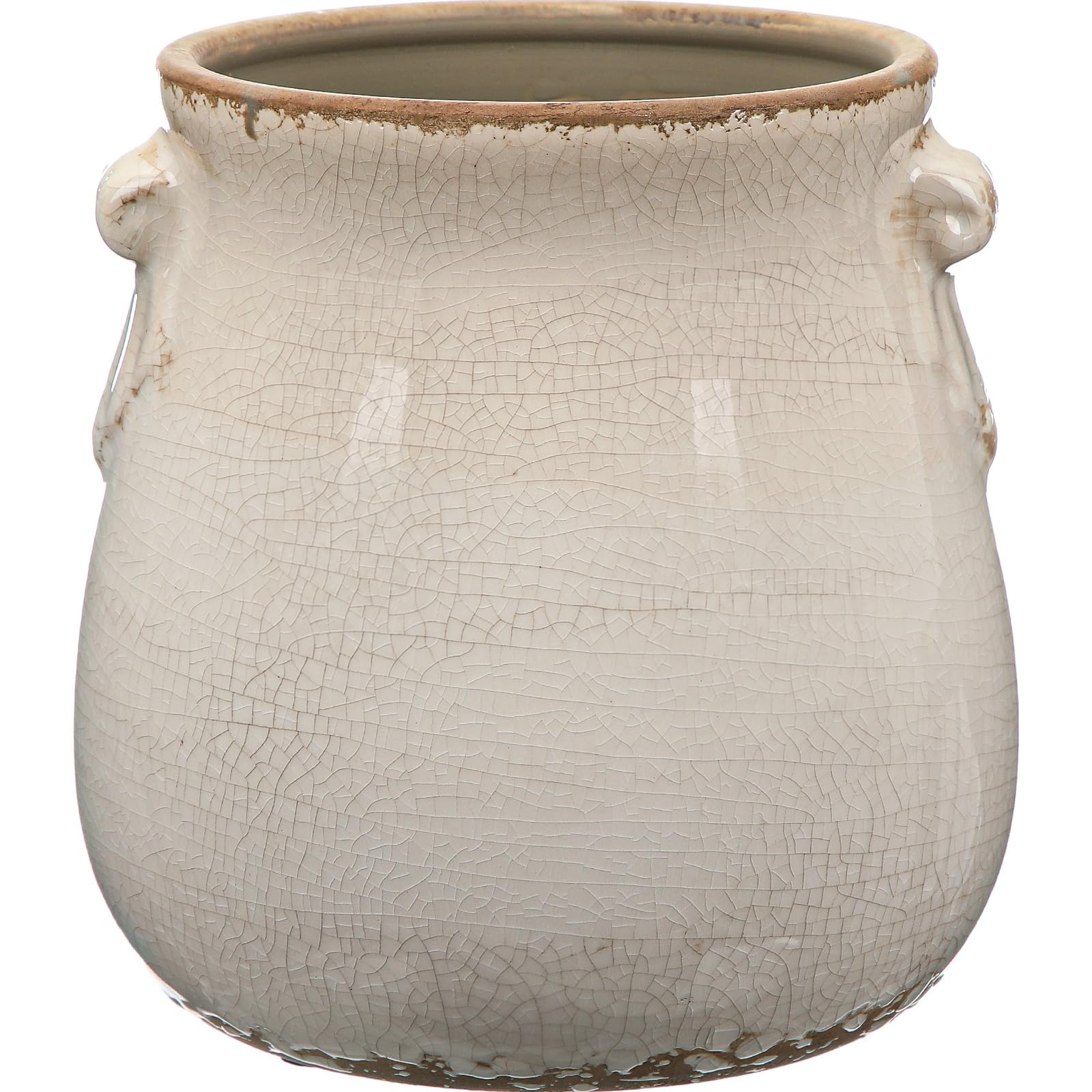 Ceramic Green Scroll Planter 6.5 Inch Chinoiserie Floral Vase with Drainage Holes Vintage Flower Vase Flower Pot Rustic Ceramic Pots for Indoor Plants Flowers Garden Home Bookshelf Decor