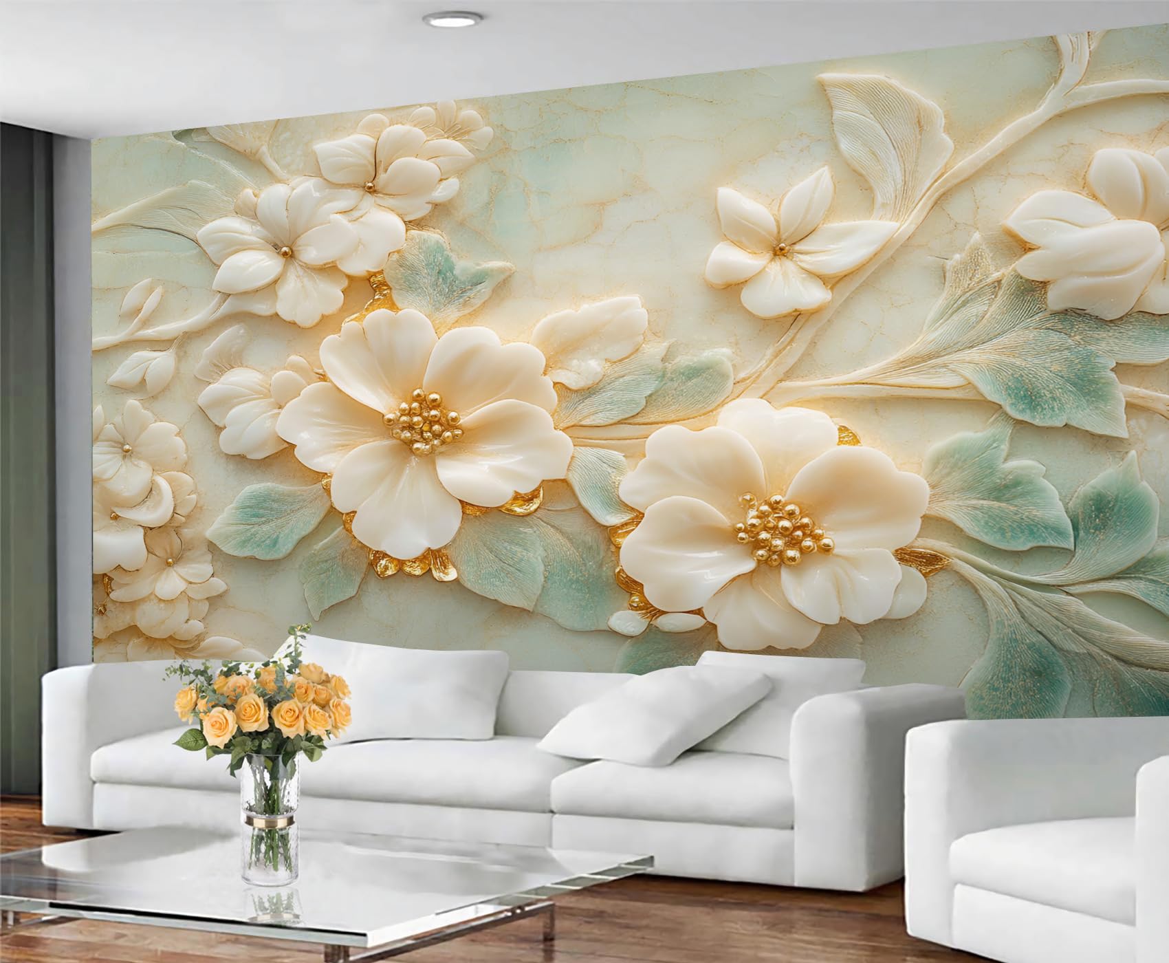 Colorful Wood Grain Wall Mural - Distressed Murals, Wooden Stripes Large Wall Murals for Living Room, Wood Grain Mural - 197" x 118.2" (Not Peel n' Stick)