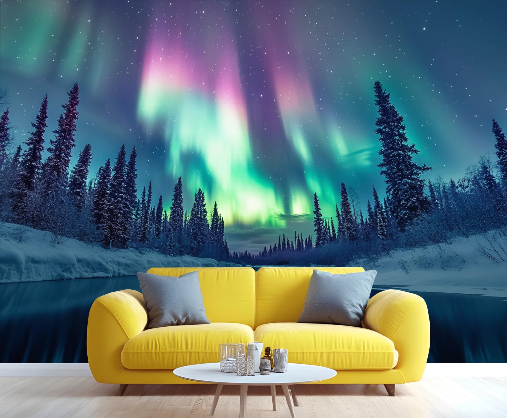 Wooden Board Plank Wall Mural Bedroom - 98" x 69" Murals, Distressed Wallpaper for Living Room, Wooden Board 3D Wall Murals, Vintage Mural Wallpaper (Not Peel and Stick)