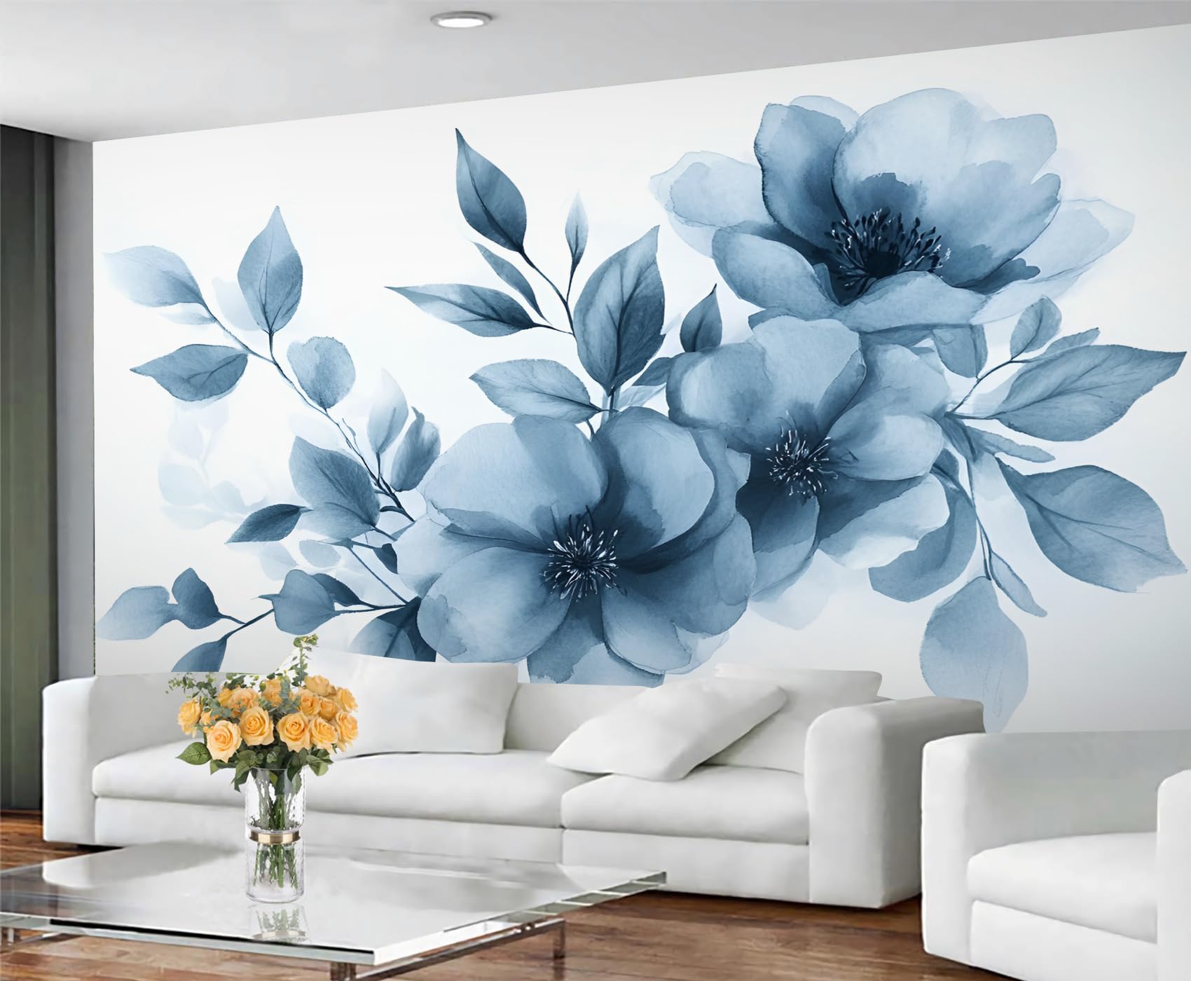 Colorful Wood Grain Wall Mural - Distressed Murals, Wooden Stripes Large Wall Murals for Living Room, Wood Grain Mural - 197" x 118.2" (Not Peel n' Stick)