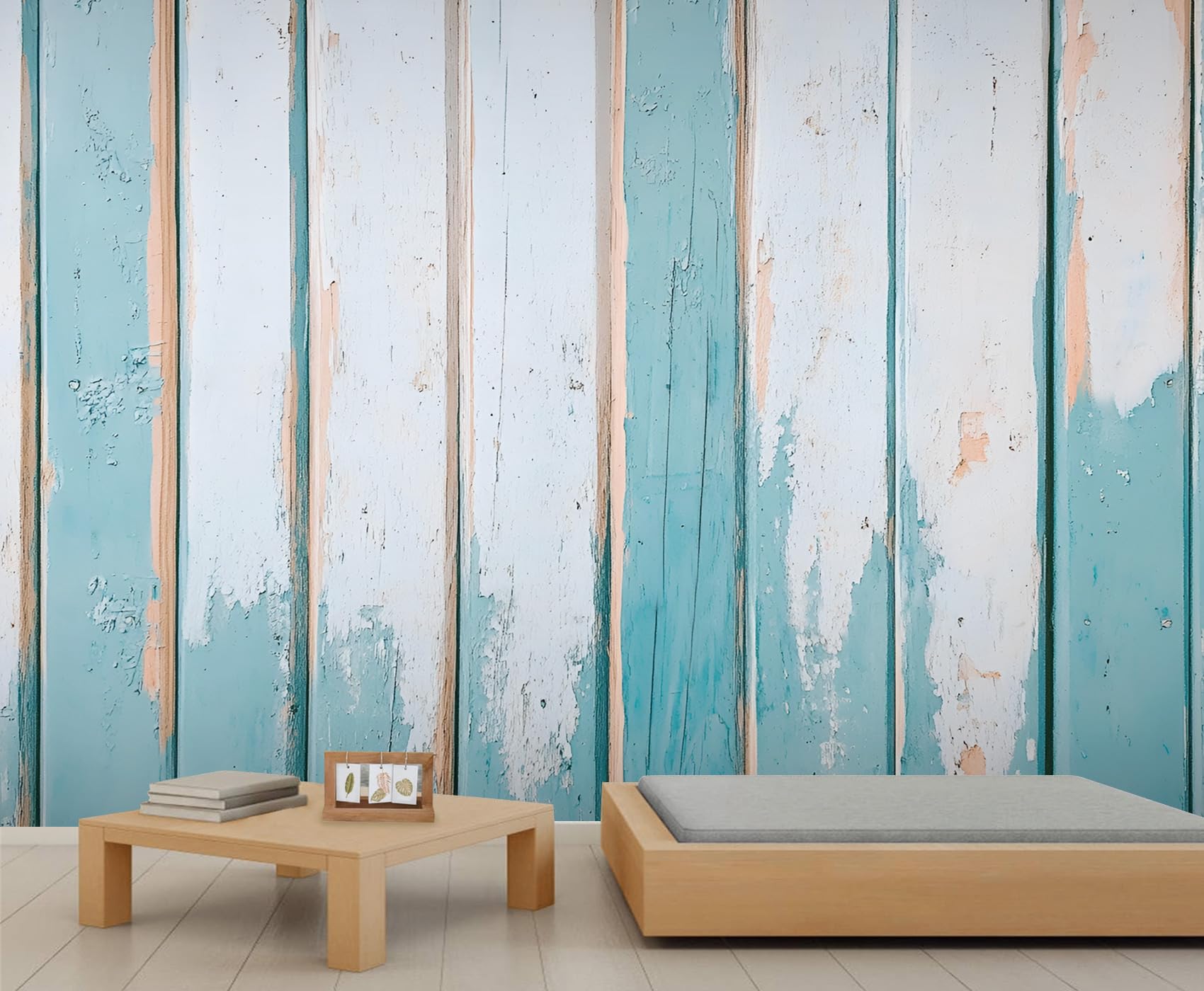 Multiple Irregular Pieces Mural Wallpaper Old Wooden Boards Wallpaper Large Vintage Distressed Wall Mural for Bedroom Home Decor Living Room Dining Room Office