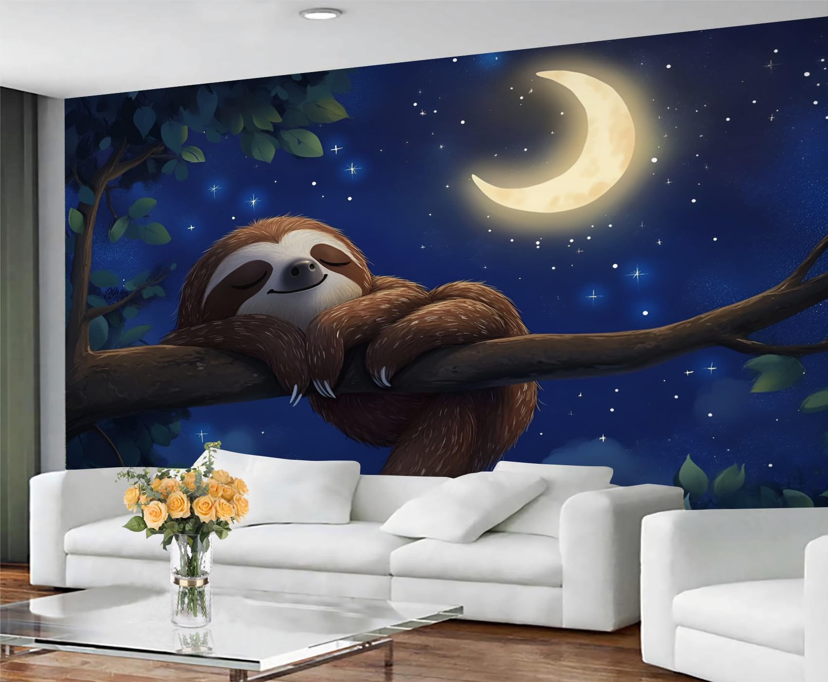 Colorful Wood Grain Wall Mural - Distressed Murals, Wooden Stripes Large Wall Murals for Living Room, Wood Grain Mural - 197" x 118.2" (Not Peel n' Stick)