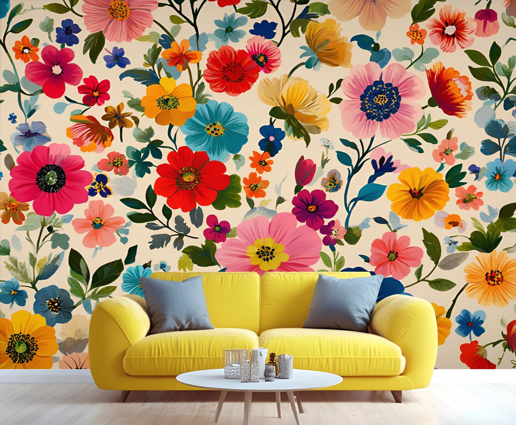 Wooden Board Plank Wall Mural Bedroom - 98" x 69" Murals, Distressed Wallpaper for Living Room, Wooden Board 3D Wall Murals, Vintage Mural Wallpaper (Not Peel and Stick)