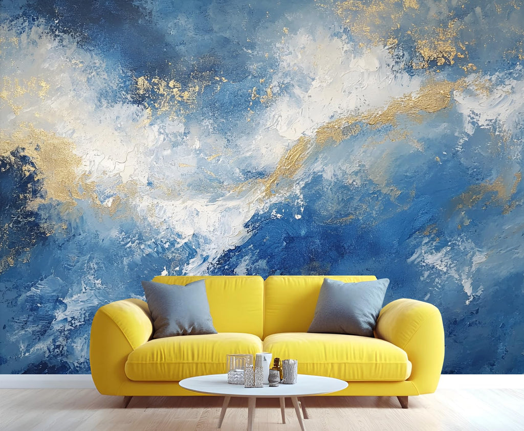 Distressed Wooden Stripes Wall Mural for Bedroom - 79" x 79" Murals, Wooden Plank Wallpaper for Living Room, Distressed Large HD Photo, Stripes Mural Wallpaper for Boys Room (Not Peel and Stick)