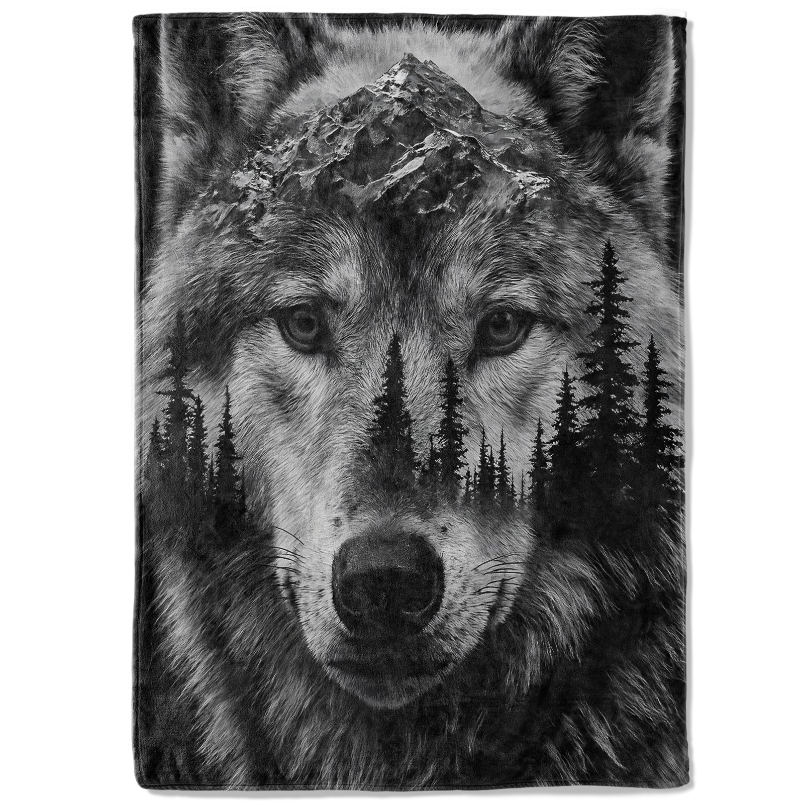 Oriental Roaring Tiger Ink Fleece Blanket,60x80in,Bold Traditional Chinese Art Style Mountains Throw Blankets,Soft Cozy Lightweight, Ideal for Bed Living Room Home Decor,Women Gifts