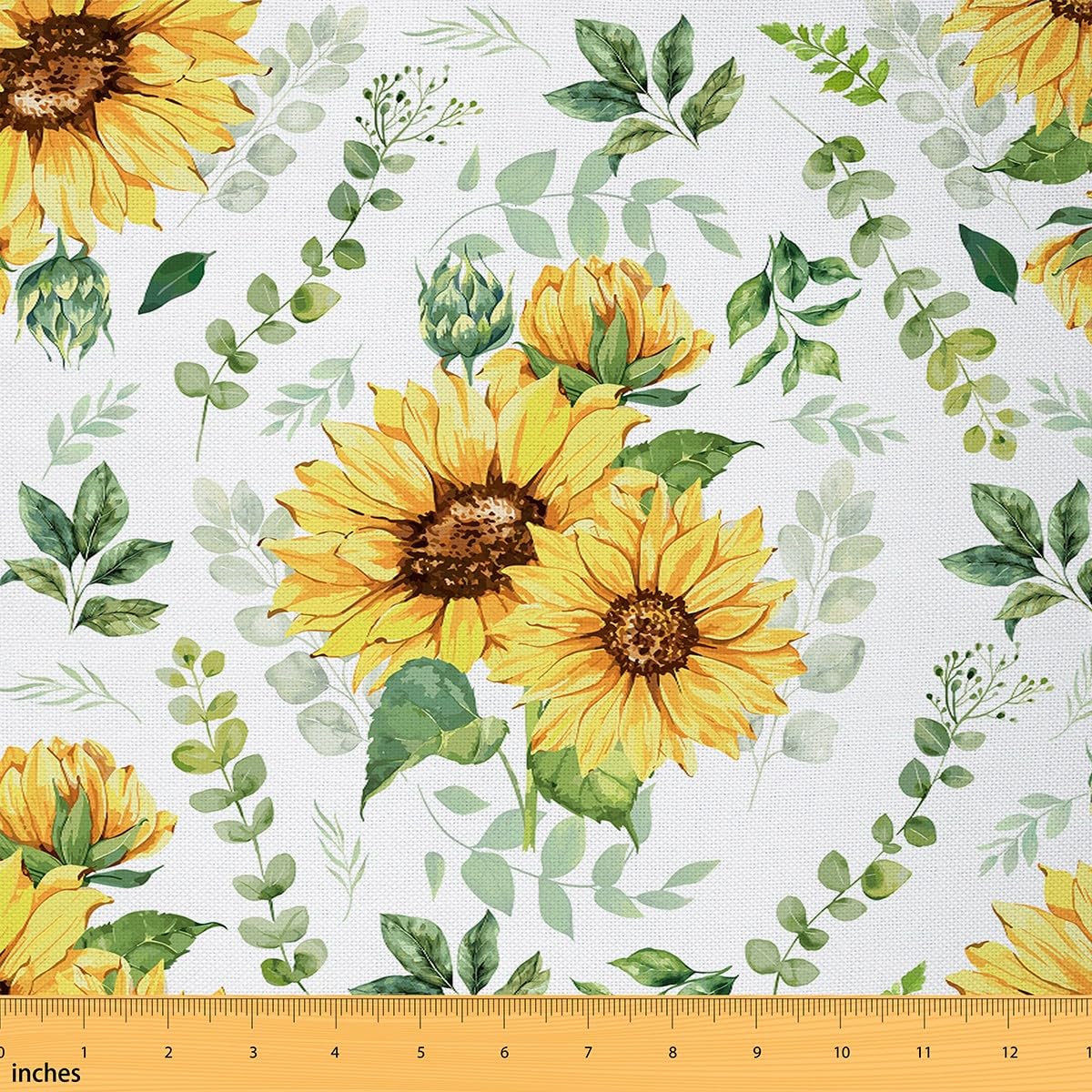 Hummingbird Fabric by The Yard,Botaniclal Flowers Rustic Style DIY Art Project,Jungle Wild Plants Outdoor Decor,Farm Garden Decor Soft Flannel Polyester No Stretch Fabric,3 Yards,108" L x 59" W