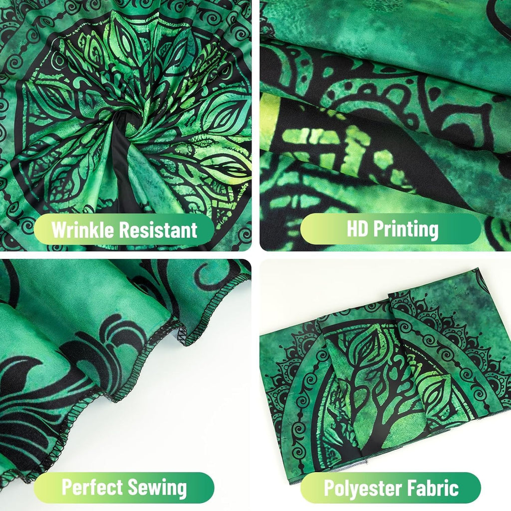 Apdidl Extra Large Green Nature Tapestry for Bedroom Aesthetic, Hippie Ceiling Tree of Life Decor Tapestries Wall Hanging, Boho Bohemian Mandala y2k Art Backdrop for Dorm Living Room (98"X118")
