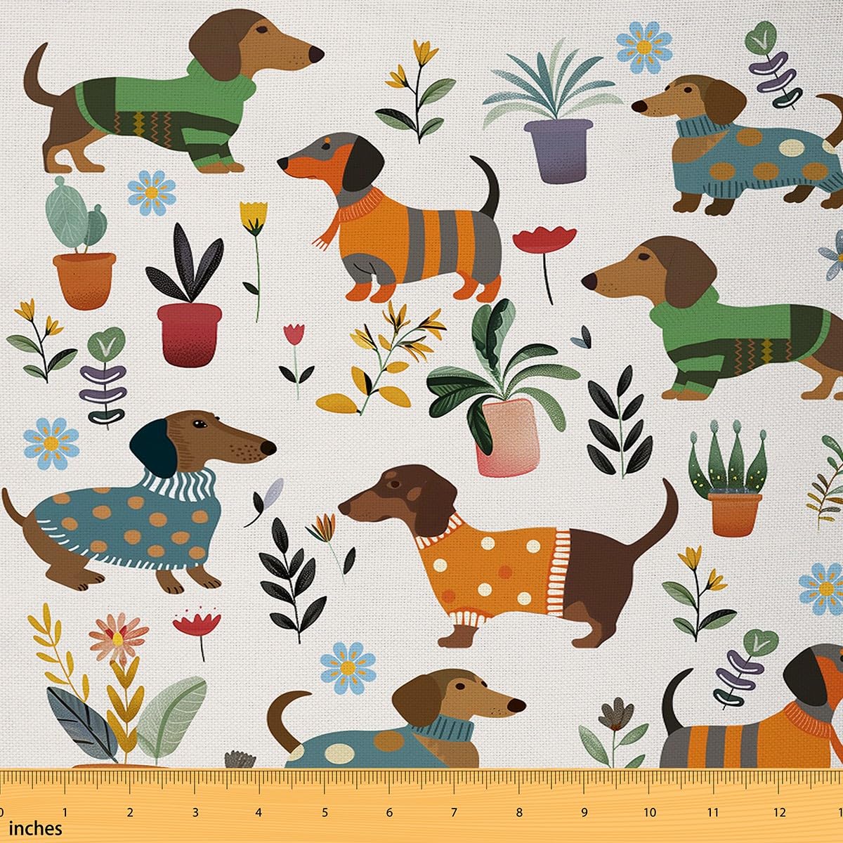 Hummingbird Fabric by The Yard,Botaniclal Flowers Rustic Style DIY Art Project,Jungle Wild Plants Outdoor Decor,Farm Garden Decor Soft Flannel Polyester No Stretch Fabric,3 Yards,108" L x 59" W