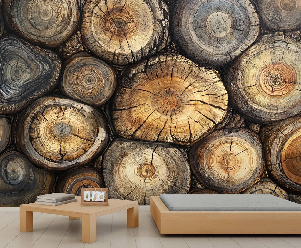 Old Wood Board Wall Mural, Distressed Mural, Industrial Wallpaper, Retro Wall Mural for Bedroom, Wood Grain Home Decor, Wooden Gifts for Women 141.7"x98.4"