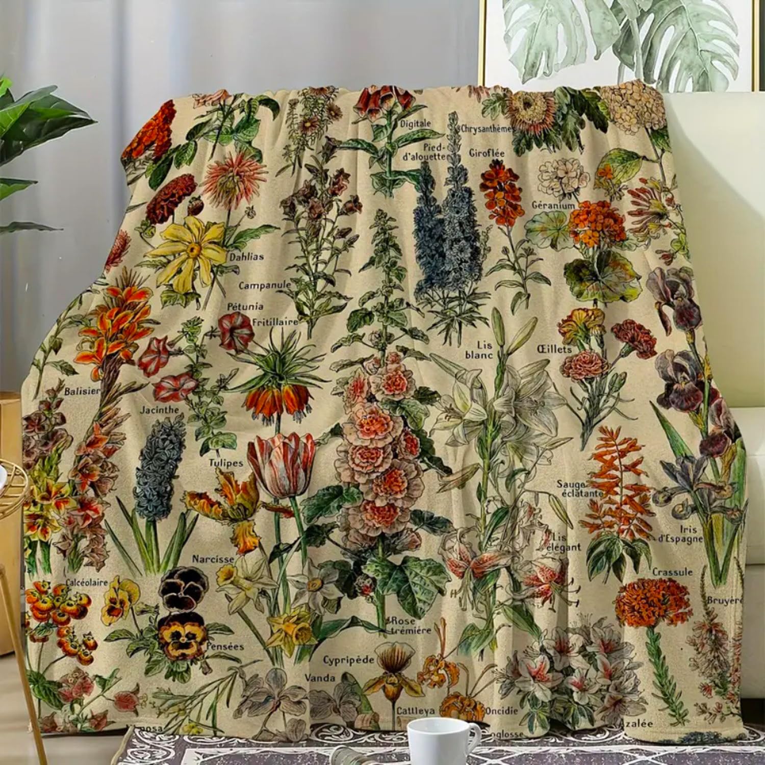 Mandala Flower Boho Throw Blanket for Couch Bed Chair Lounge Hippie Room Decor Reversible Cotton Woven Whimsical Throw Blanket Witchy Room Decor Throws Bed Spread Outdoor Camping Blanket 51x59 Inches