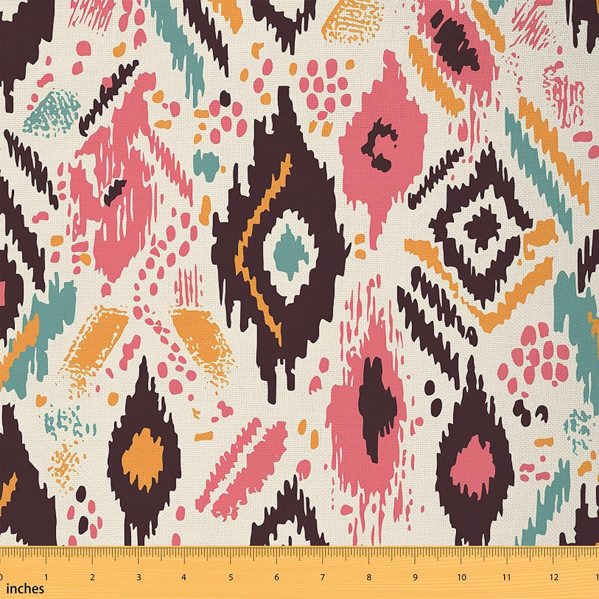 Hummingbird Fabric by The Yard,Botaniclal Flowers Rustic Style DIY Art Project,Jungle Wild Plants Outdoor Decor,Farm Garden Decor Soft Flannel Polyester No Stretch Fabric,3 Yards,108" L x 59" W