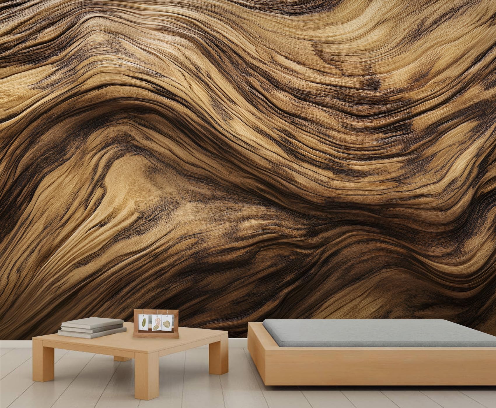 Old Wood Board Wall Mural, Distressed Mural, Industrial Wallpaper, Retro Wall Mural for Bedroom, Wood Grain Home Decor, Wooden Gifts for Women 141.7"x98.4"