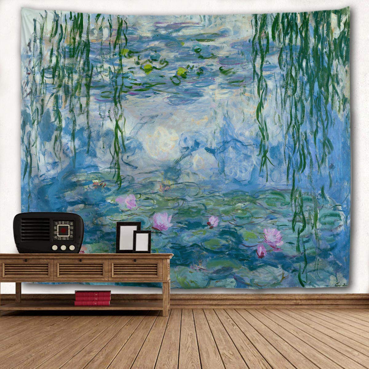 WIHVE Monet's Tapestries, Flower Women Field Argenteuil Tapestry Wall Hanging Art Home Decor for Bedroom Living Room Apartment Dorm 90 x 60 Inches