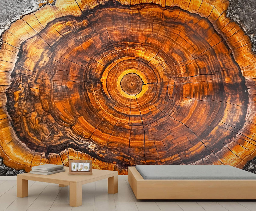 Old Wood Board Wall Mural, Distressed Mural, Industrial Wallpaper, Retro Wall Mural for Bedroom, Wood Grain Home Decor, Wooden Gifts for Women 141.7"x98.4"