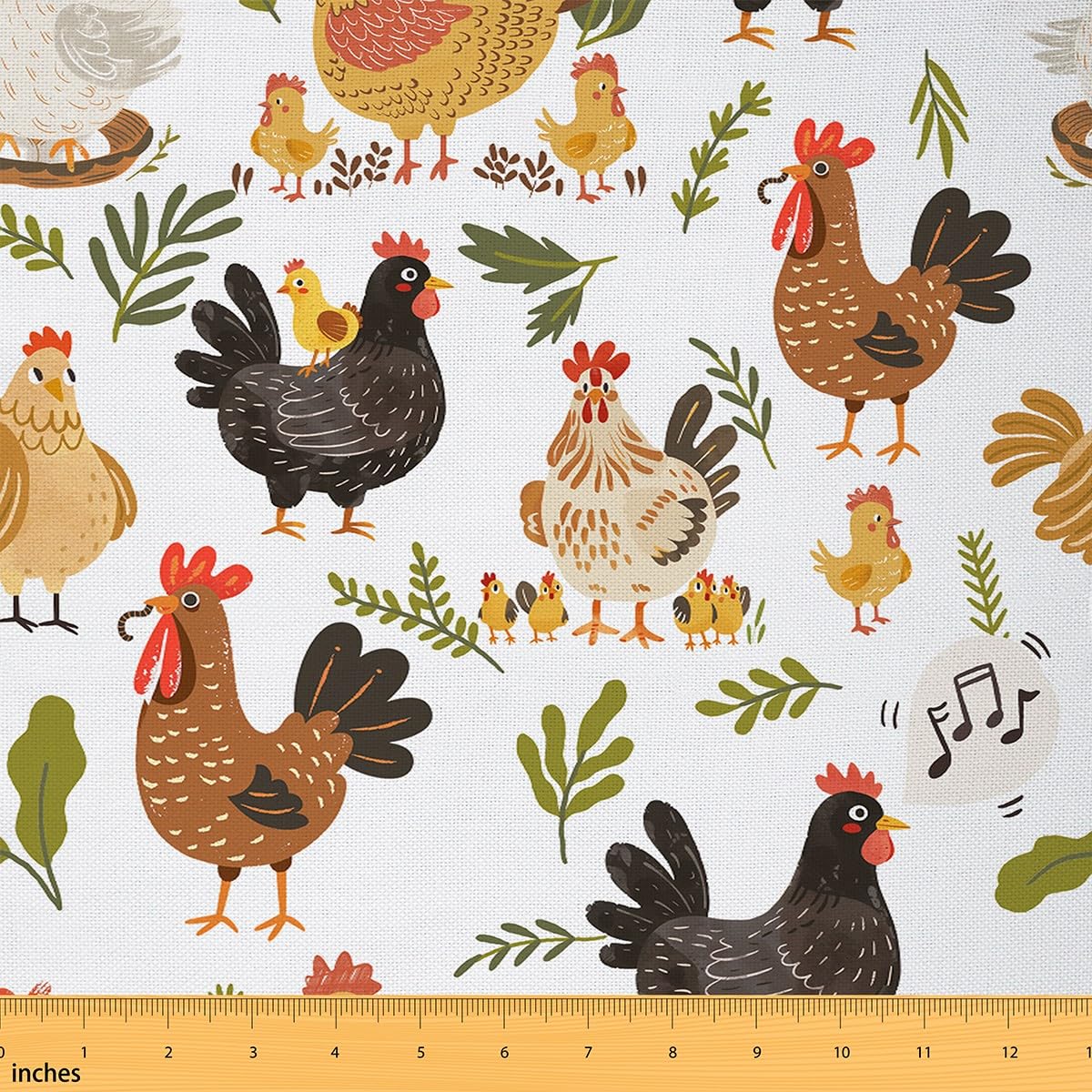 Hummingbird Fabric by The Yard,Botaniclal Flowers Rustic Style DIY Art Project,Jungle Wild Plants Outdoor Decor,Farm Garden Decor Soft Flannel Polyester No Stretch Fabric,3 Yards,108" L x 59" W