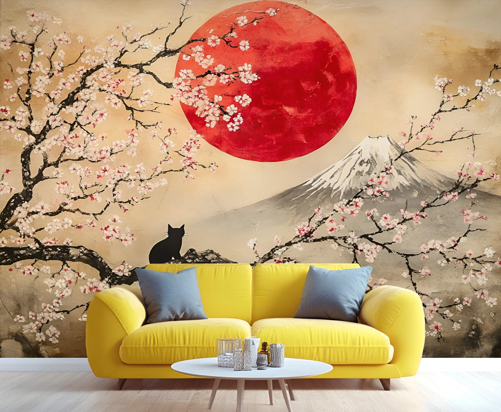 Wooden Board Plank Wall Mural Bedroom - 98" x 69" Murals, Distressed Wallpaper for Living Room, Wooden Board 3D Wall Murals, Vintage Mural Wallpaper (Not Peel and Stick)