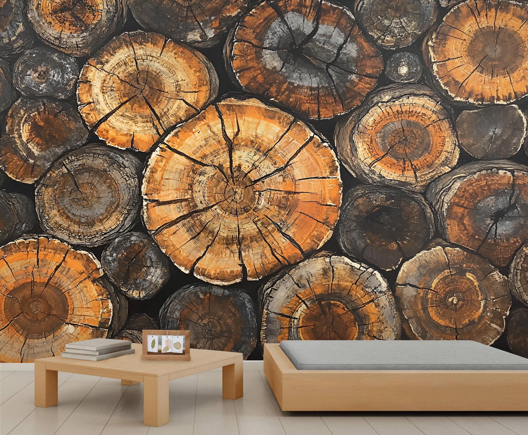 Multiple Irregular Pieces Mural Wallpaper Old Wooden Boards Wallpaper Large Vintage Distressed Wall Mural for Bedroom Home Decor Living Room Dining Room Office