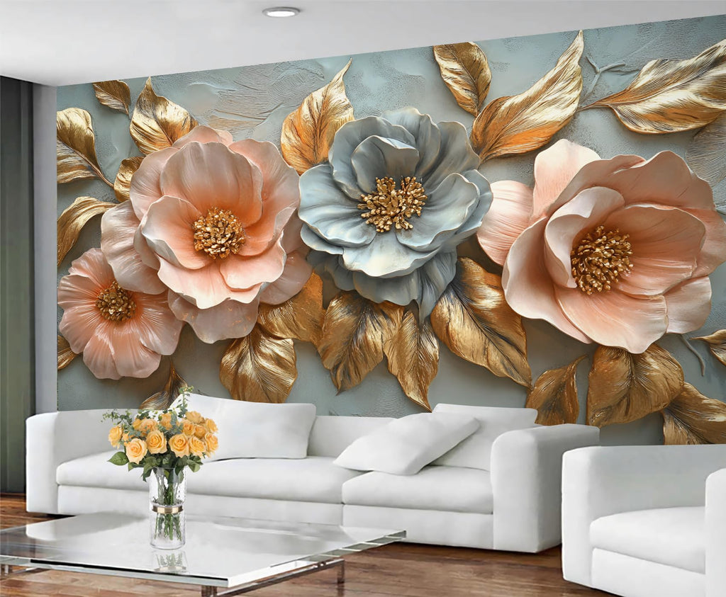 Colorful Wood Grain Wall Mural - Distressed Murals, Wooden Stripes Large Wall Murals for Living Room, Wood Grain Mural - 197" x 118.2" (Not Peel n' Stick)