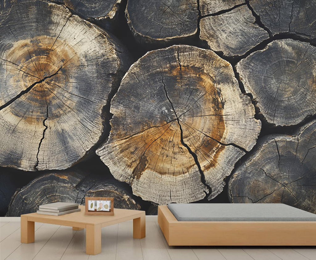 Old Wood Board Wall Mural, Distressed Mural, Industrial Wallpaper, Retro Wall Mural for Bedroom, Wood Grain Home Decor, Wooden Gifts for Women 141.7"x98.4"