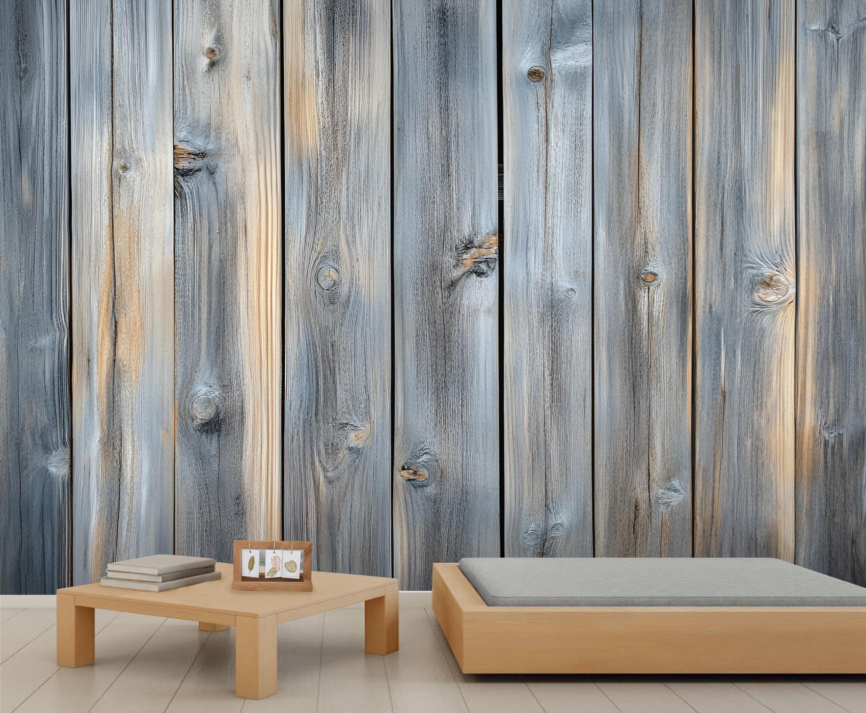 Rustic Wooden Planks Mural Wallpaper - 110" x 79" Mural, Wood Grain Wall Murals for Living Room Bedroom, Vintage Distressed Poster, Wooden Planks Wallpaper (Not Peel and Stick)