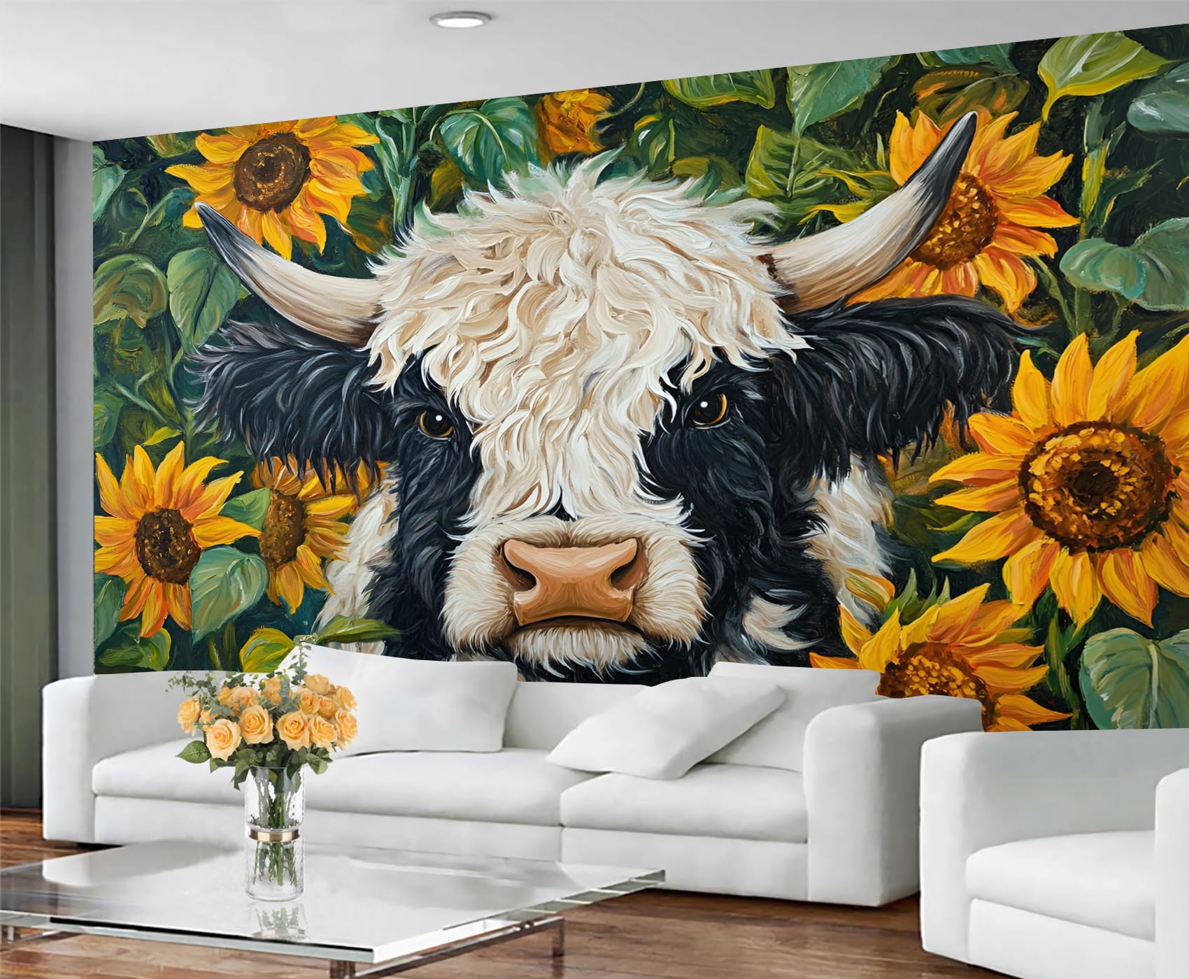 Colorful Wood Grain Wall Mural - Distressed Murals, Wooden Stripes Large Wall Murals for Living Room, Wood Grain Mural - 197" x 118.2" (Not Peel n' Stick)